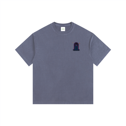 Interstellar Traveller Oversized T-Shirt in Navy Blue detail view by Rave Uniform