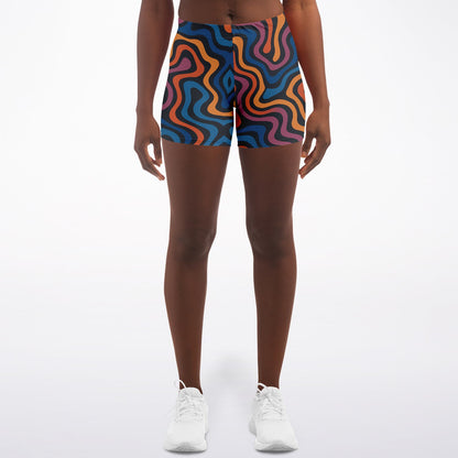 Dyed Spaghetti Legging Shorts, front, on model