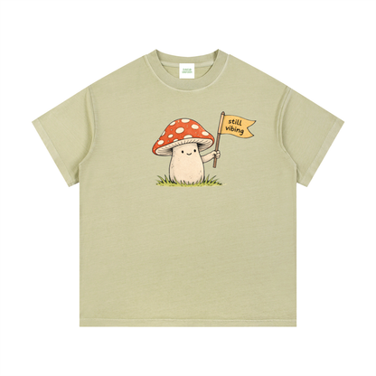 Still Vibin' T-Shirt in Bean Green by Rave Uniform