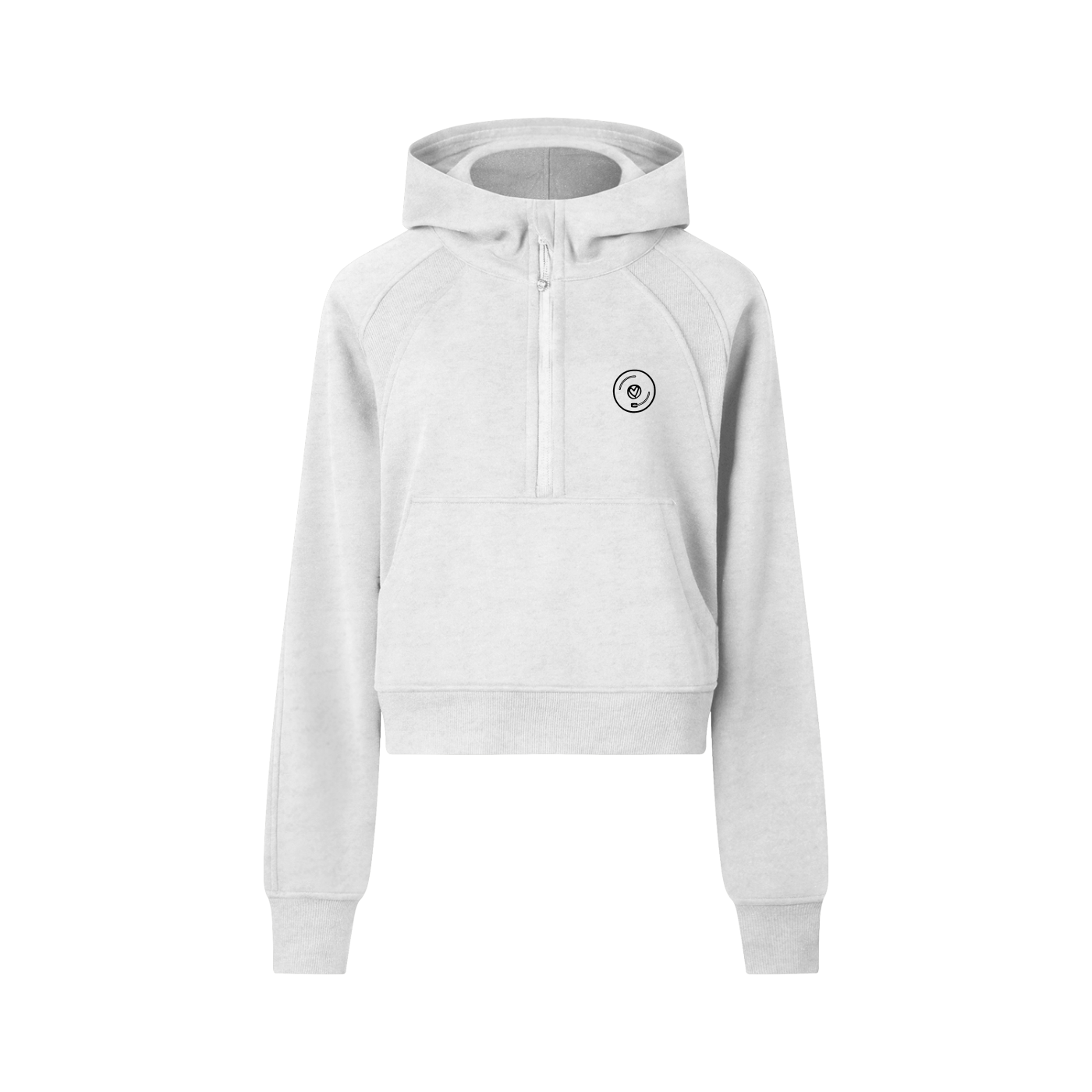 Vinyl Love Half-Zip Hoodie - Rave Uniform Front View