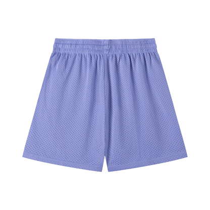 Vinyl Love Mesh Shorts in Purple alternate view by Rave Uniform