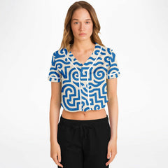 Greek Isles Cropped Baseball Jersey