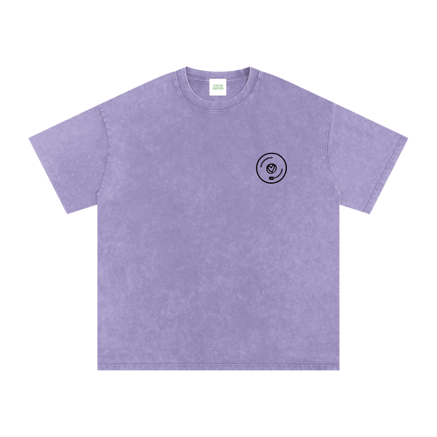Vinyl Love Oversized Vintage T-Shirt in Light Purple by Rave Uniform