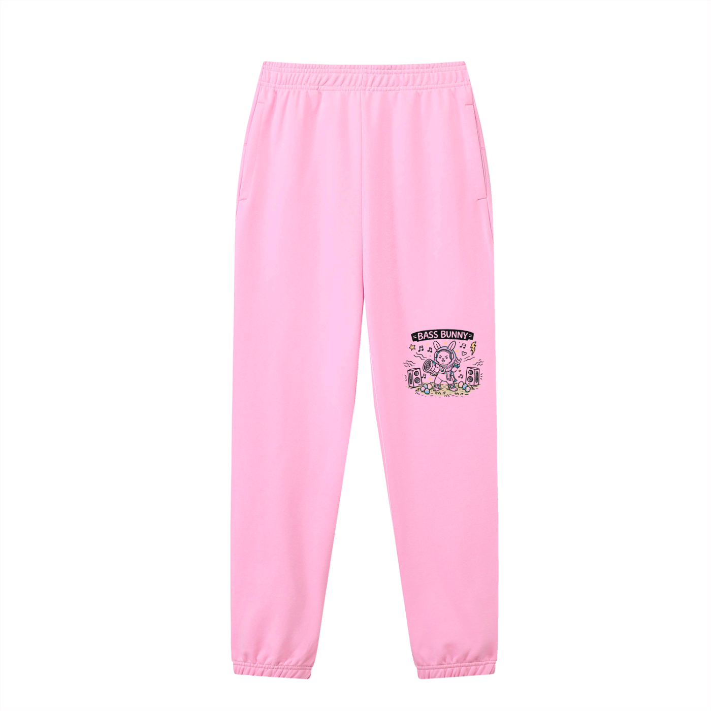 Bass Bunny Sweatpants - Rave Uniform Detail View