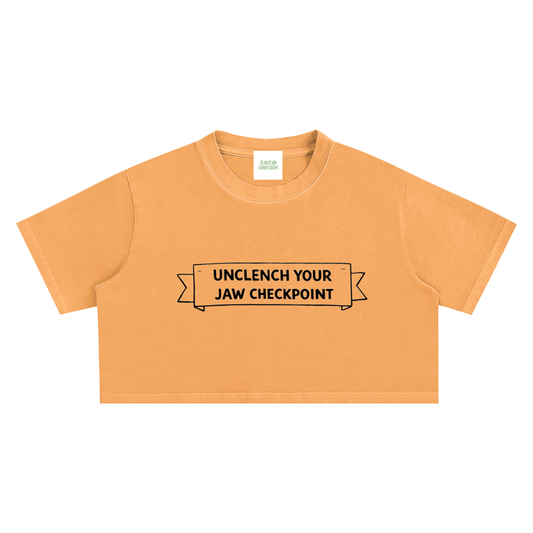 Unclench Jaw Checkpoint Crop Top