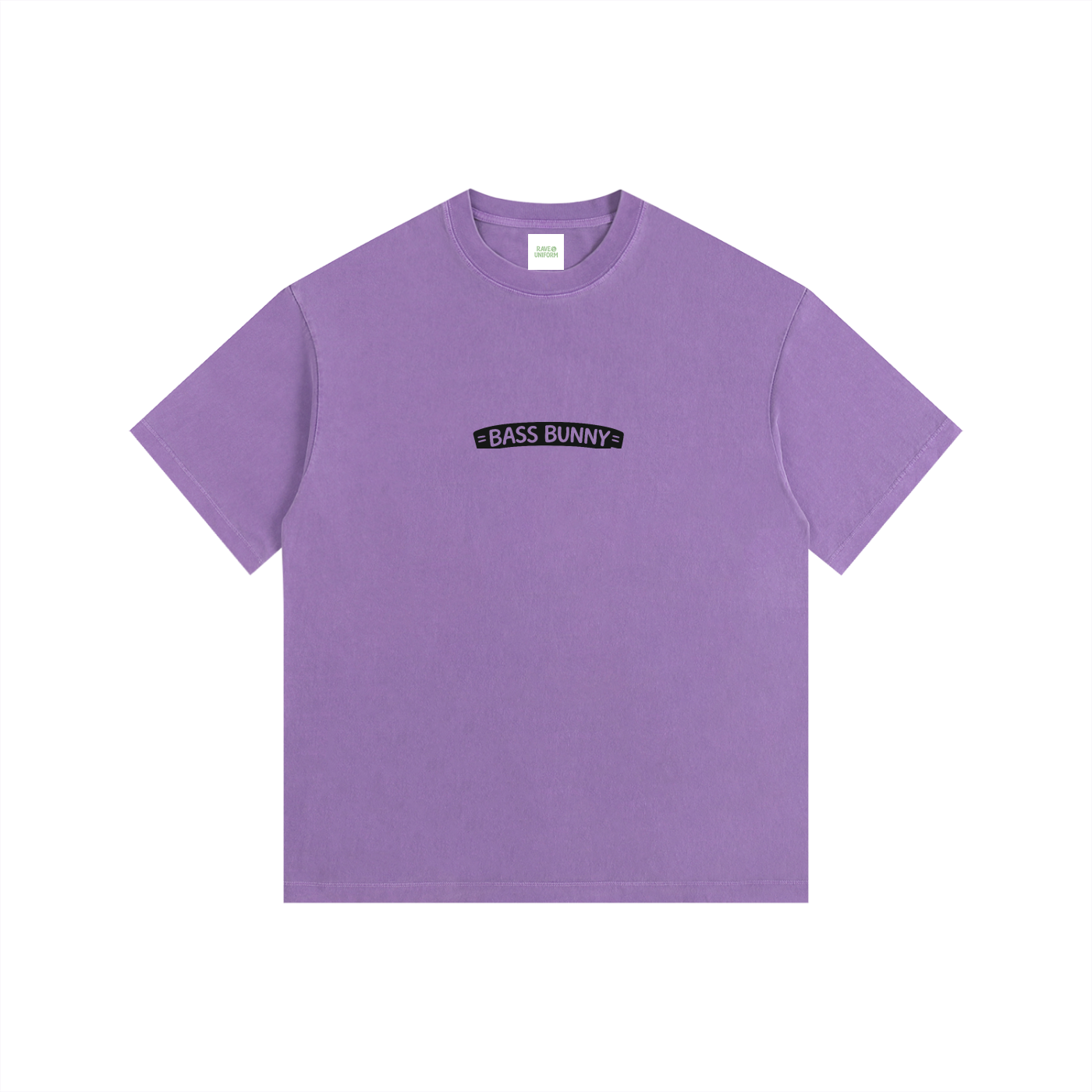 Bass Bunny Oversized T-Shirt in Purple by Rave Uniform