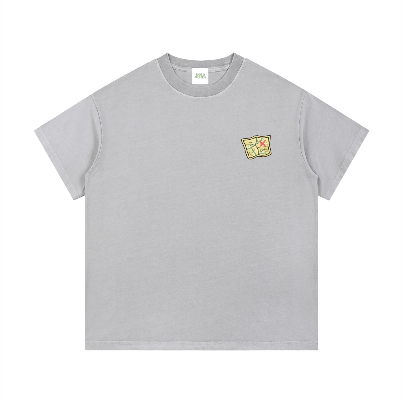 Side Quest T-Shirt in Light Gray side view by Rave Uniform