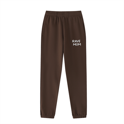 Rave Mom Cuffed Sweatpants in Coffee detail view by Rave Uniform