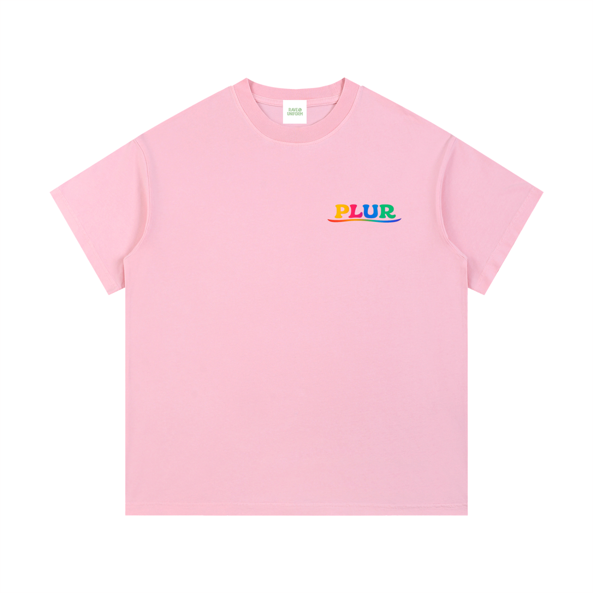 PLUR T-Shirt in Pink detail view by Rave Uniform