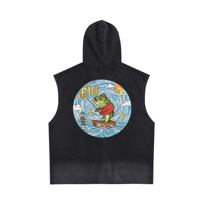 FIH Zip-Up Sleeveless Hoodie
