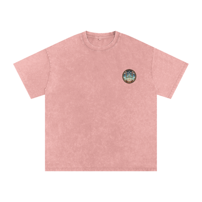 Flower Friends Oversized Vintage T-Shirt - Rave Uniform Detail View