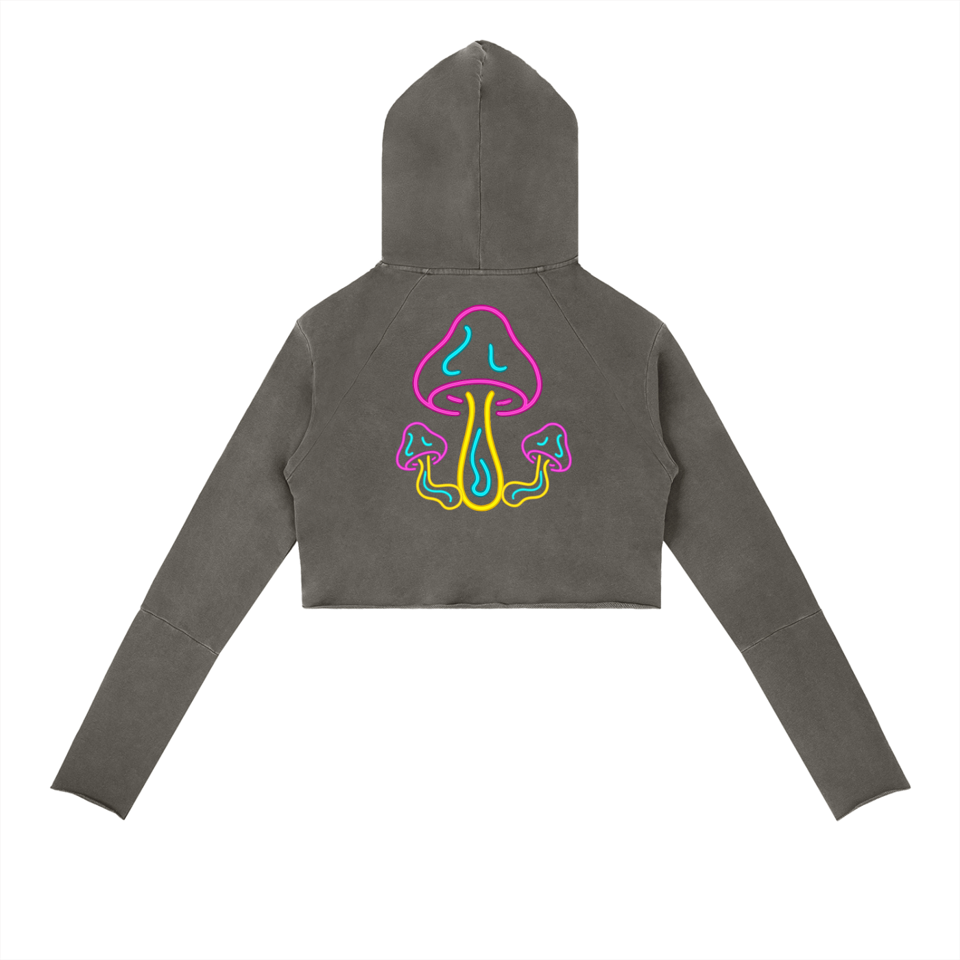 Glowing Mushroom Hoodie in Dark Gray alternate view by Rave Uniform