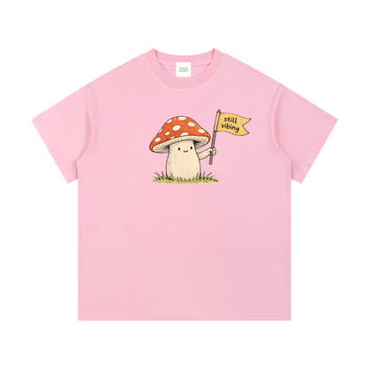 Still Vibin' T-Shirt in Pink detail view by Rave Uniform