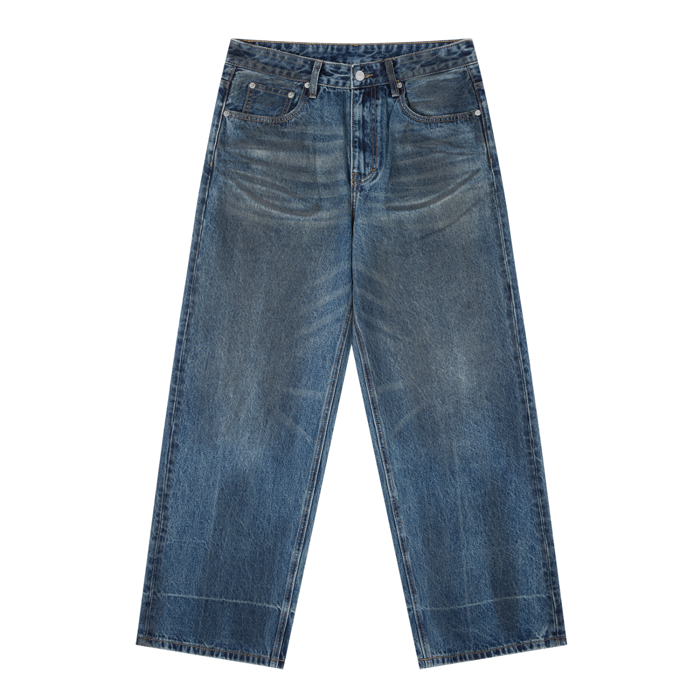 Baggy Denim Jeans in Denim Blue by Rave Uniform