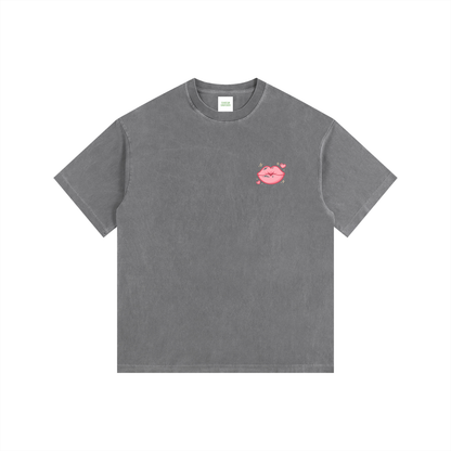 Smoochie Oversized T-Shirt in Gray by Rave Uniform