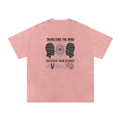 Free Mind Oversized Vintage T-Shirt in Light Pink detail view by Rave Uniform