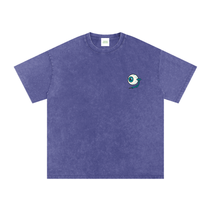 Raver Anatomy Oversized Vintage T-Shirt in Purple Haze detail view by Rave Uniform