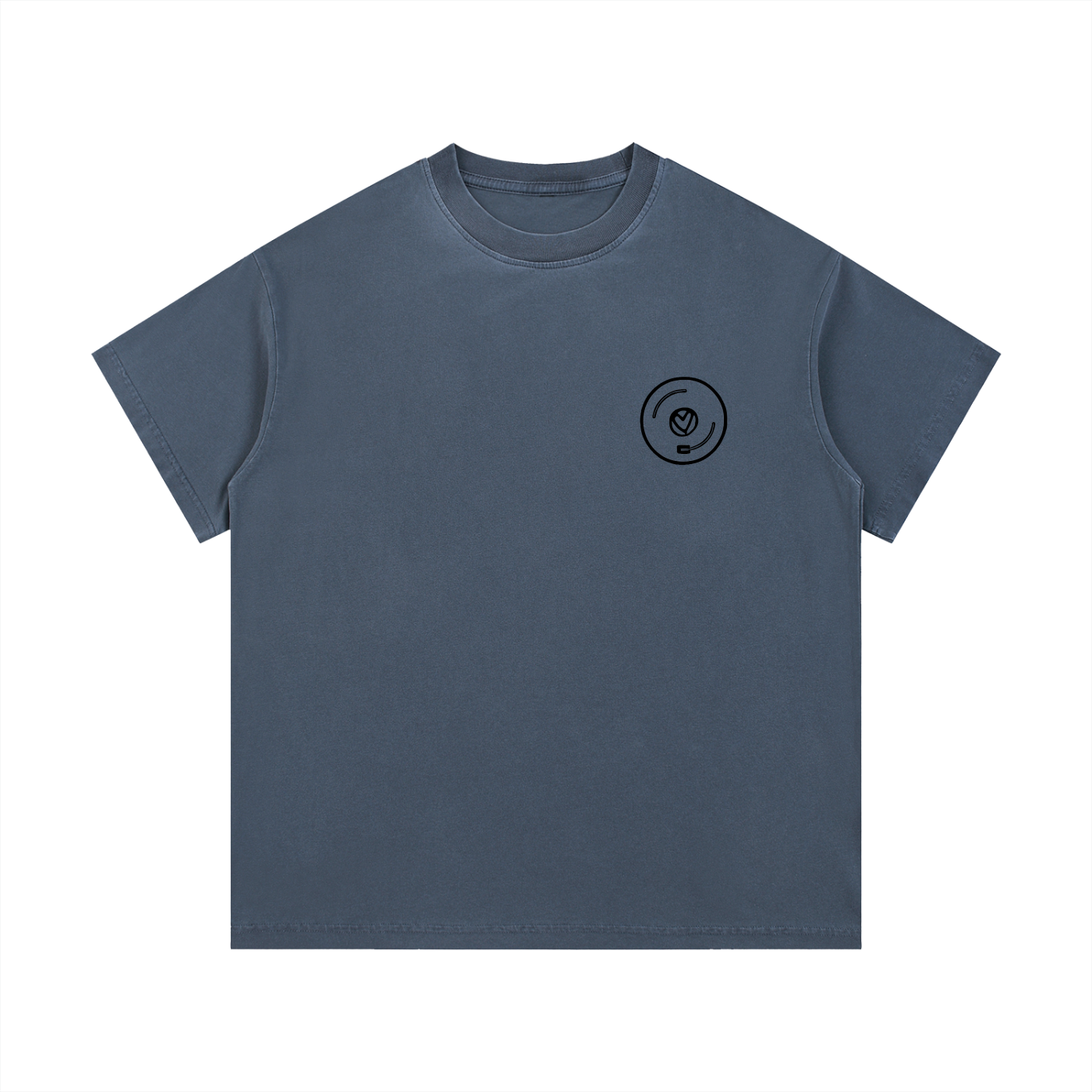 Vinyl Love T-Shirt in Gray Blue detail view by Rave Uniform