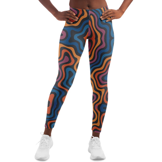 Dyed Spaghetti Leggings, front, on model