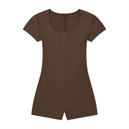 Breathable Tie-Waist Romper - Rave Uniform Detail View