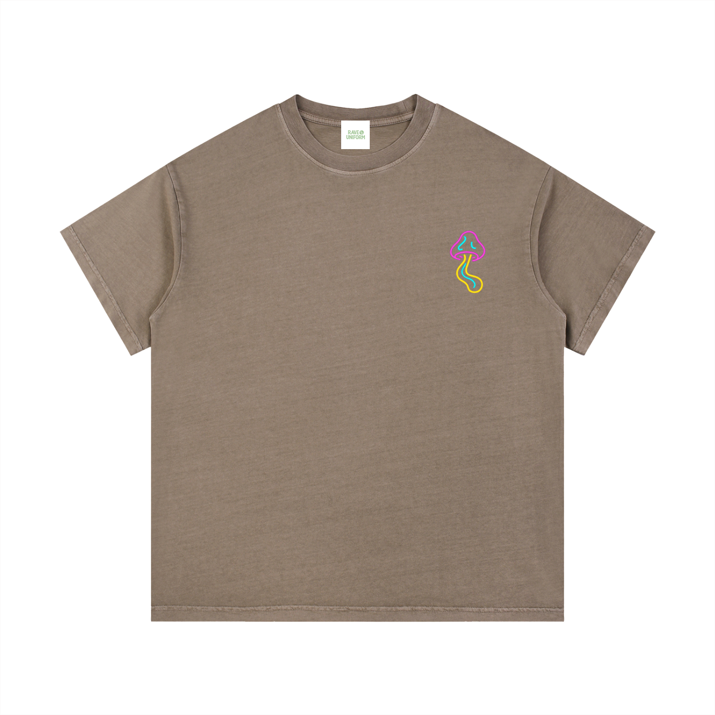 Glowing Mushroom T-Shirt - Rave Uniform Detail View