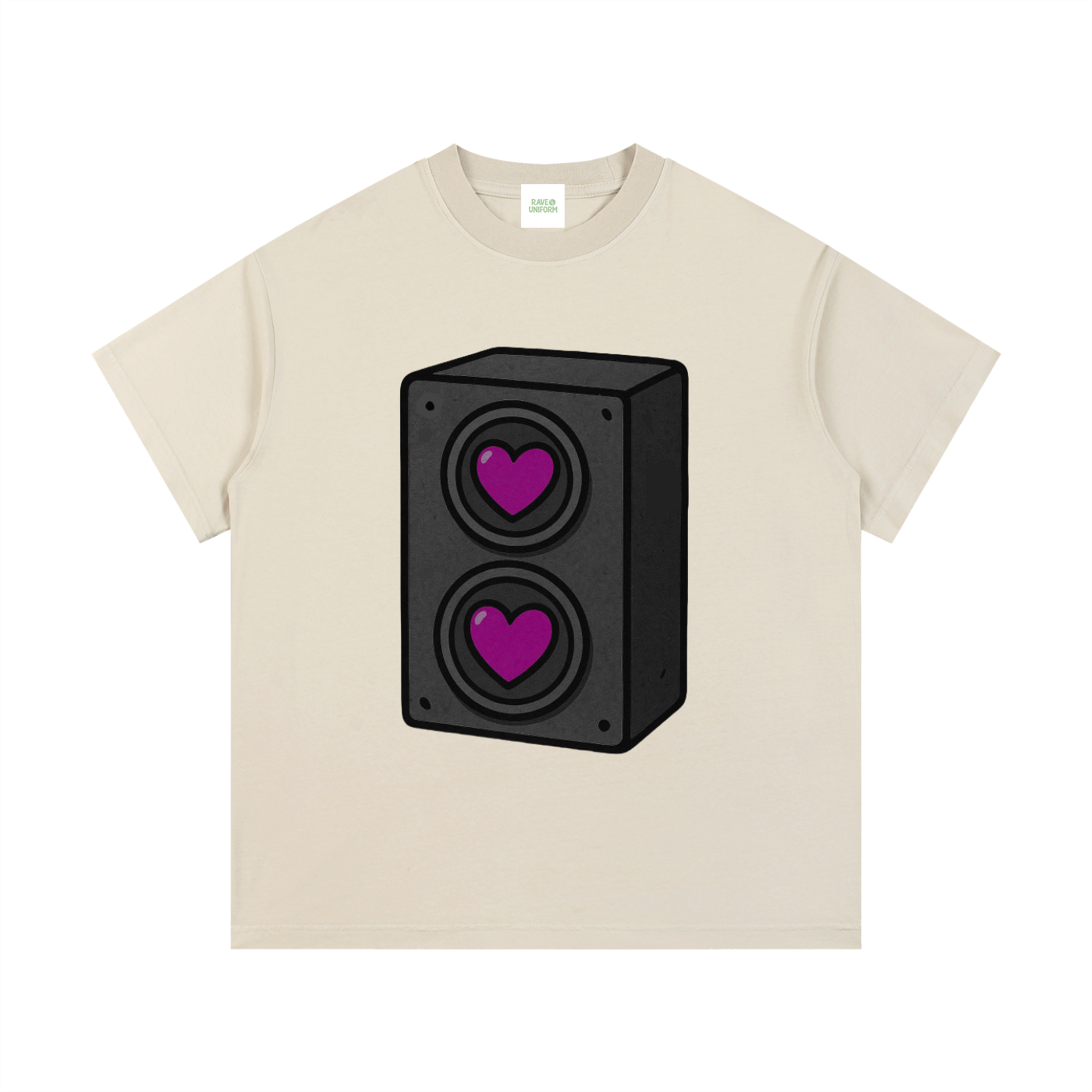 Bass Love T-Shirt in Light Apricot by Rave Uniform