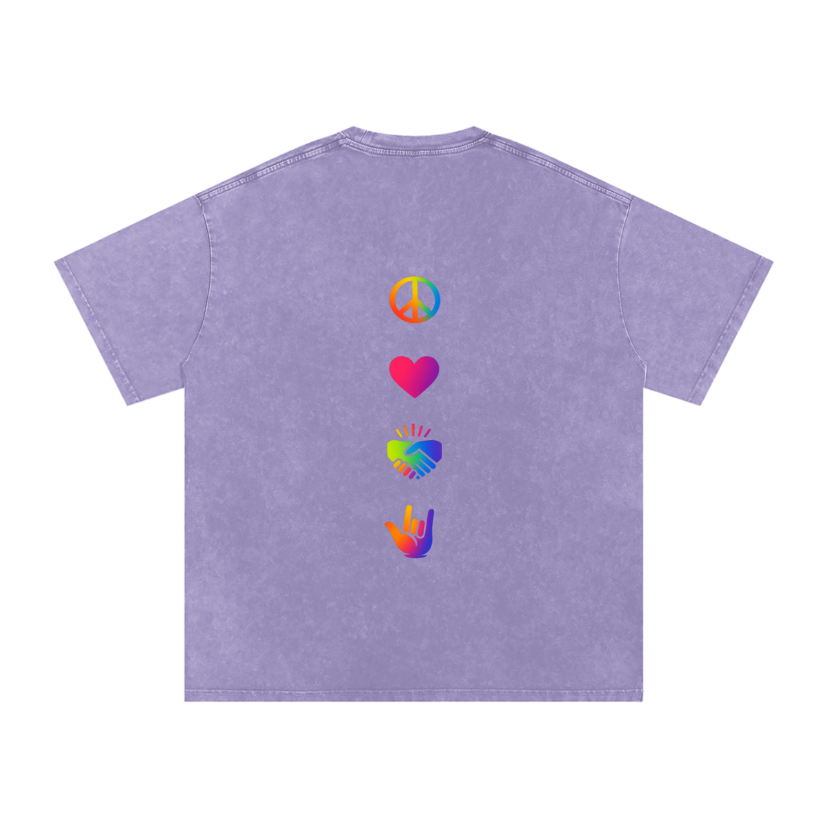 PLUR Oversized Vintage T-Shirt in Light Purple alternate view by Rave Uniform