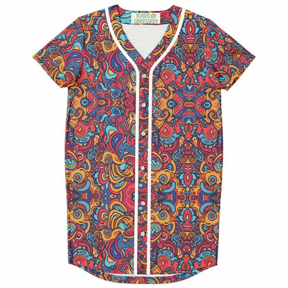 Molten Spring Baseball Jersey Dress, front, flat lay