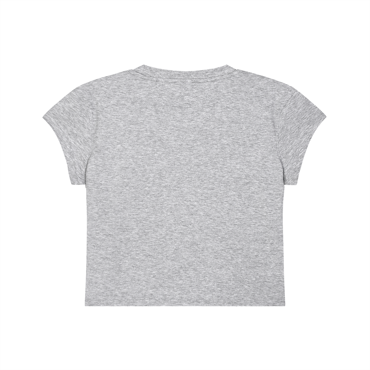 Two Test Kits Baby Tee in Flower Gray, back