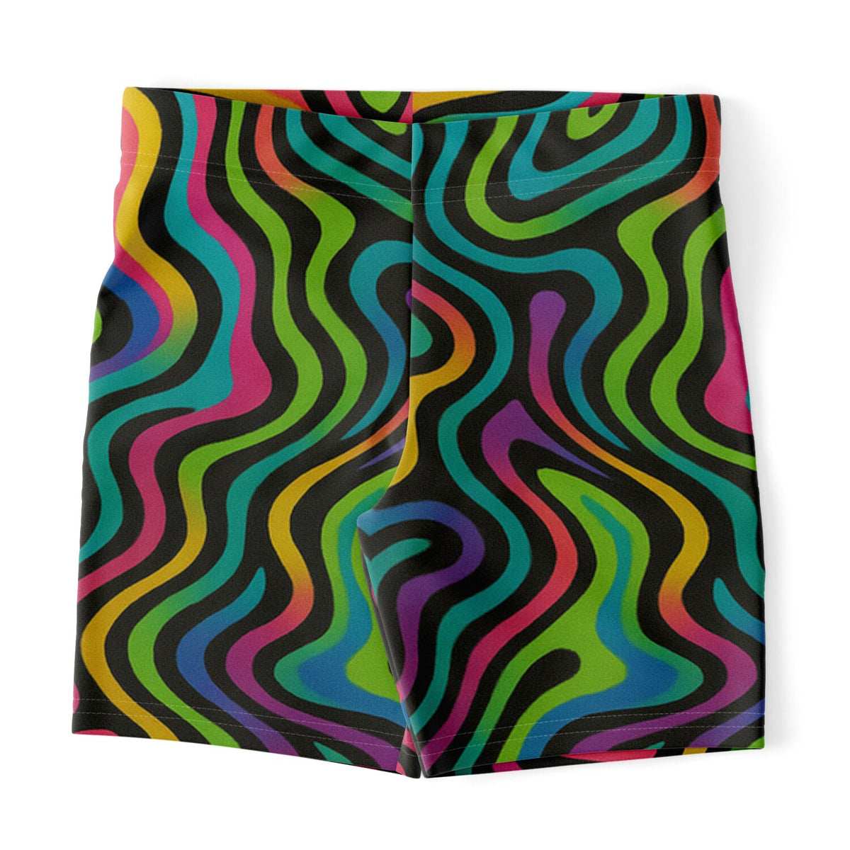 Psychedelic Drapes Legging Shorts, front, flat lay