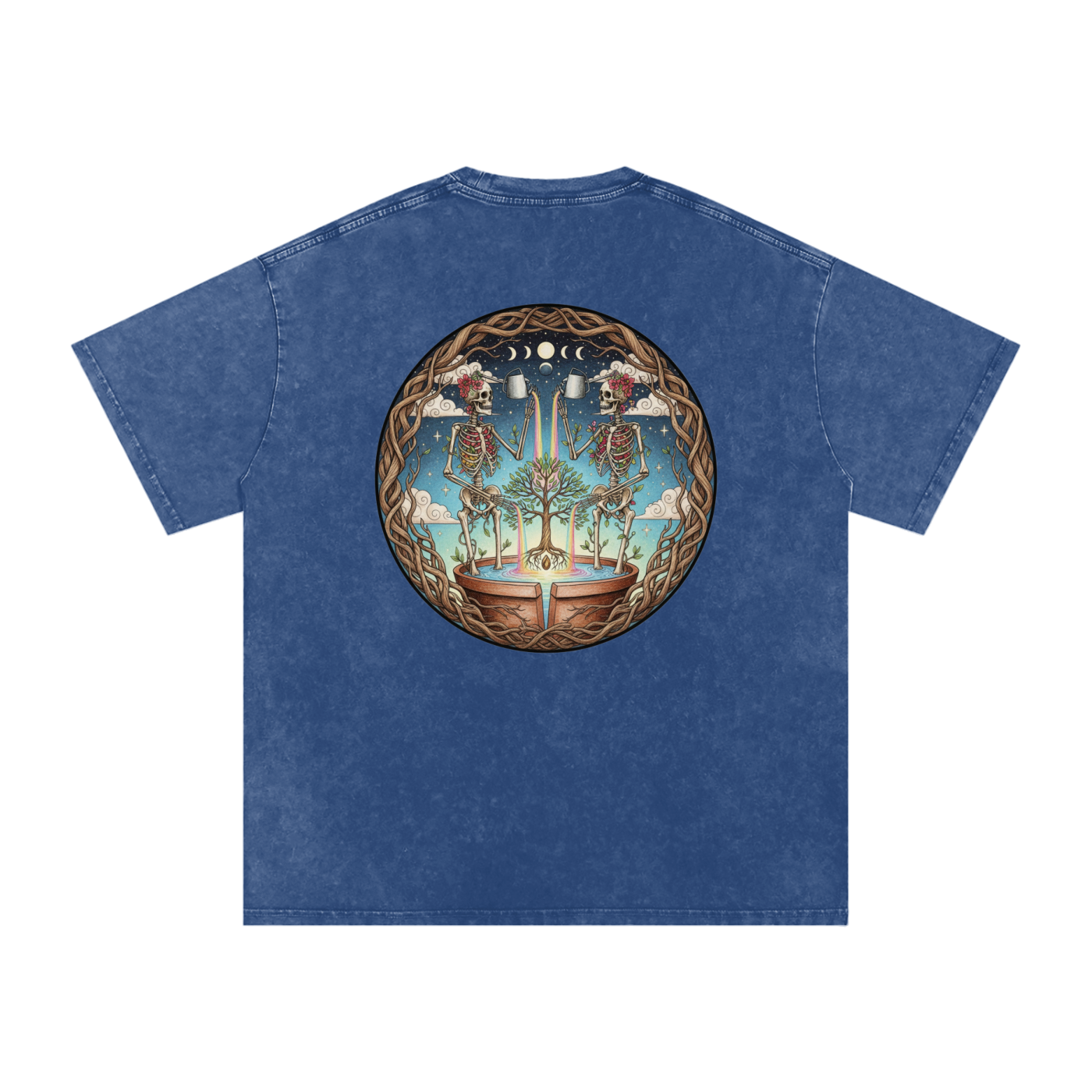 Flower Friends Oversized Vintage T-Shirt - Rave Uniform Detail View