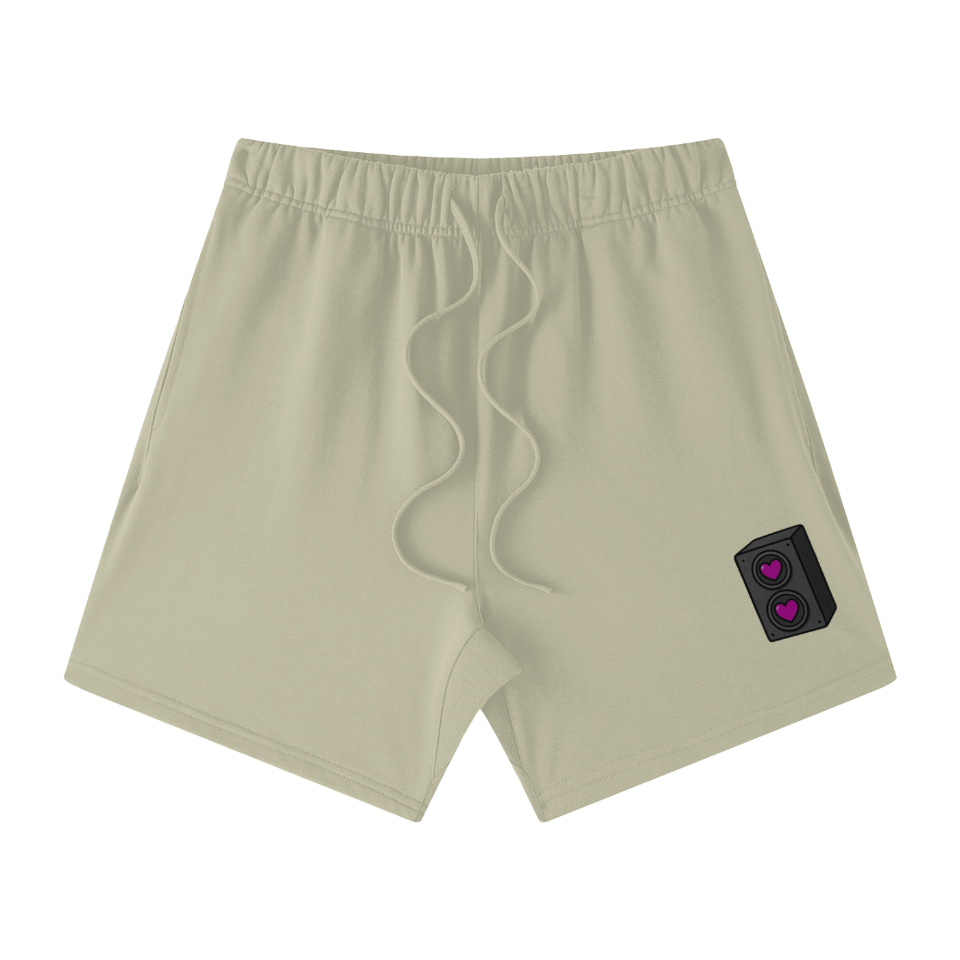 Speaker Love Cotton Shorts - Rave Uniform Detail View