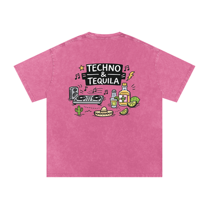 Techno & Tequila Vintage Oversized T-Shirt