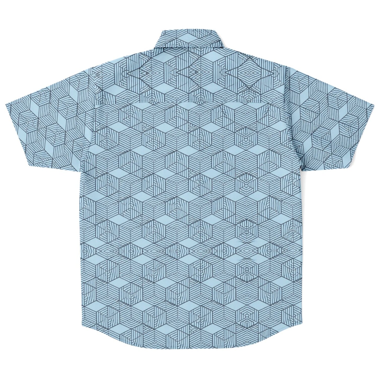 Geometric Cubes Button Up
