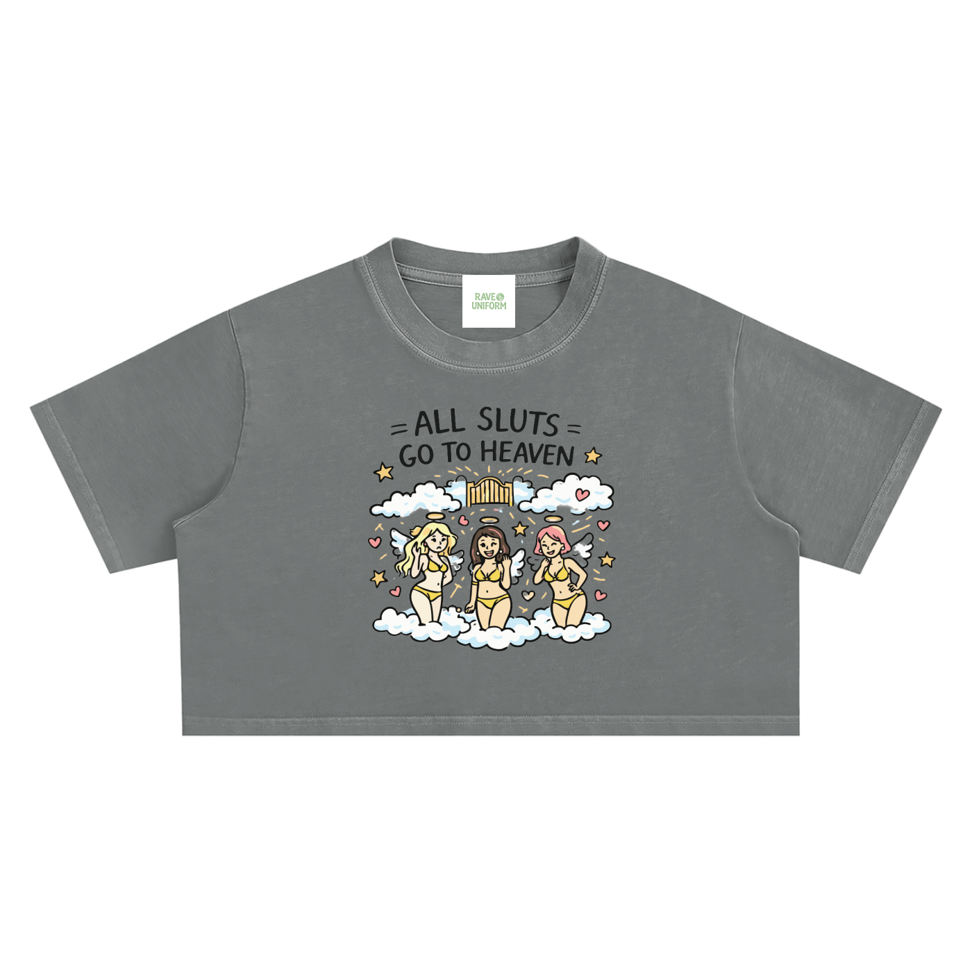 Heaven's Gate Crop Top - Rave Streetwear View