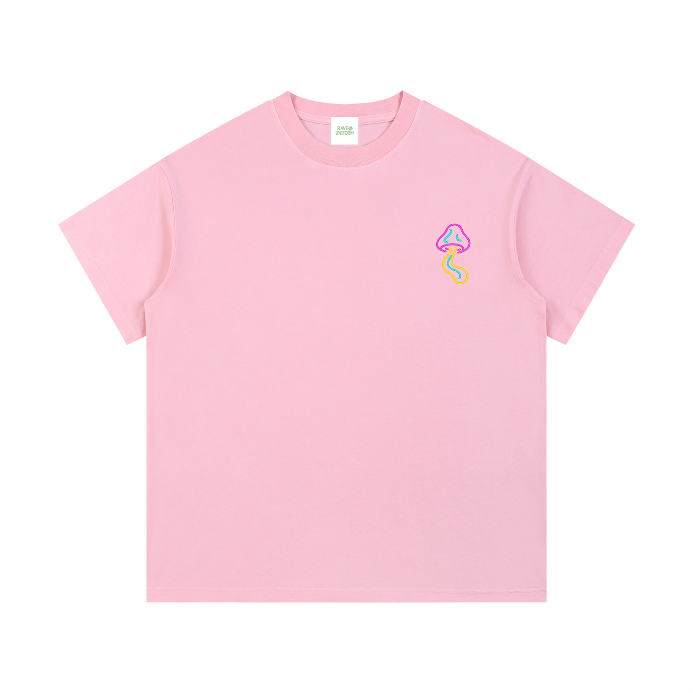 Glowing Mushroom T-Shirt - Rave Uniform Detail View