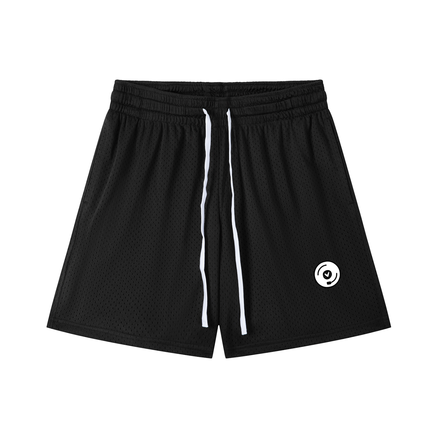 Vinyl Love Mesh Shorts in Black by Rave Uniform