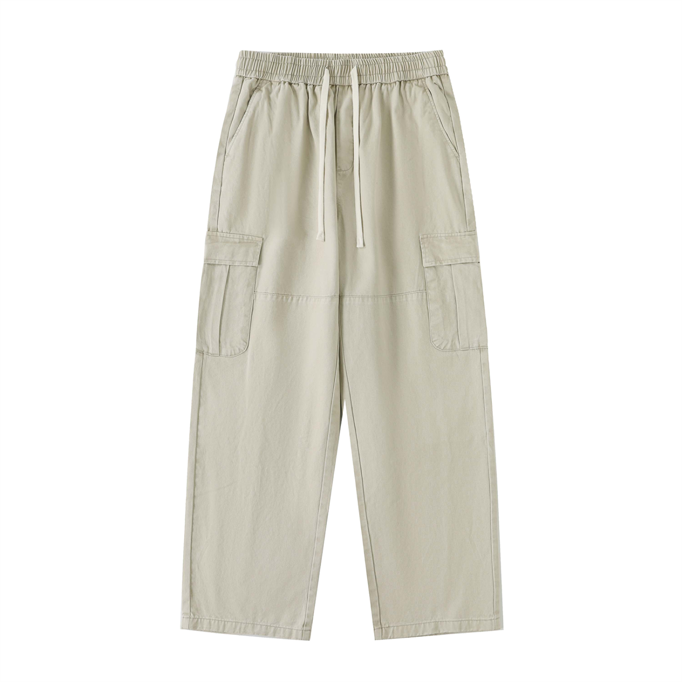 Drawstring Cargo Pants in Light Gray by Rave Uniform