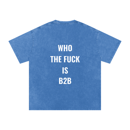 Who is B2B Oversized Vintage T-Shirt in Light Blue detail view by Rave Uniform