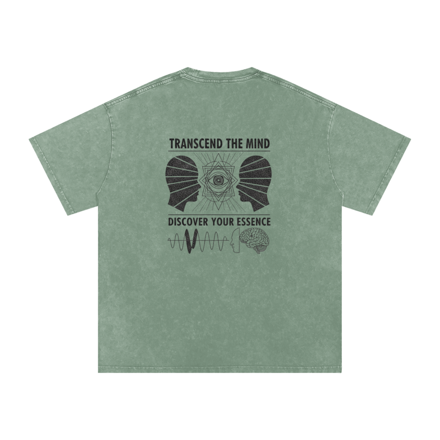 Free Mind Oversized Vintage T-Shirt in Bean Green alternate view by Rave Uniform