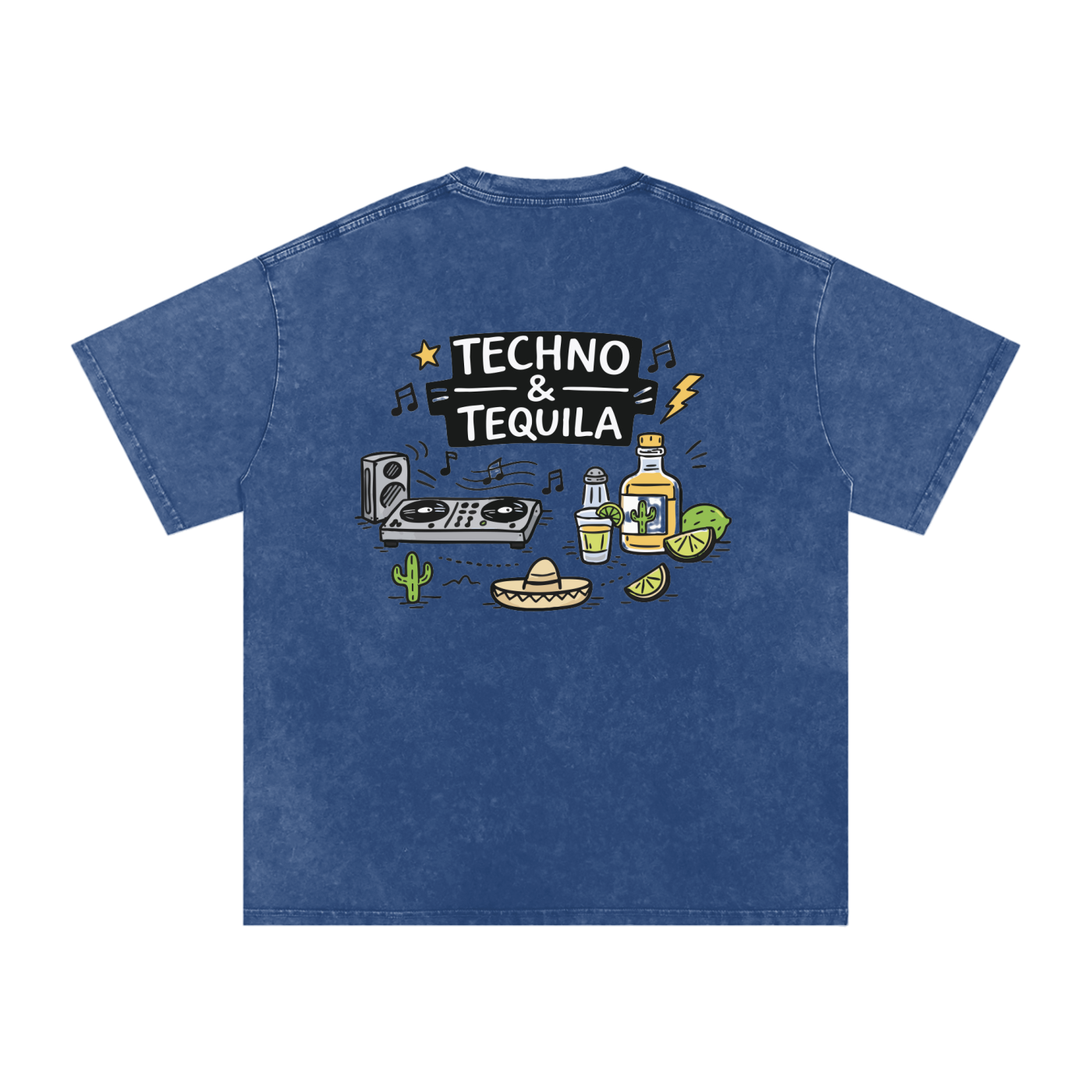 Techno & Tequila Vintage Oversized T-Shirt
