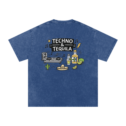 Techno & Tequila Vintage Oversized T-Shirt