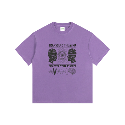 Free The Mind Oversized T-Shirt in Purple detail view by Rave Uniform