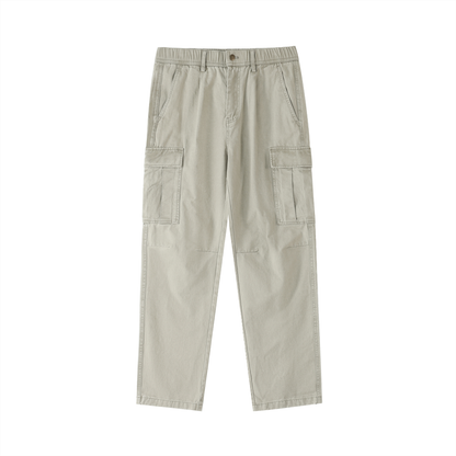 Scrunch Waist Cargo Pants in Light Gray by Rave Uniform