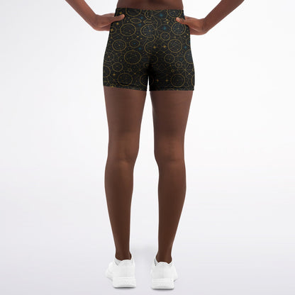 Constellation Legging Shorts, back, on model
