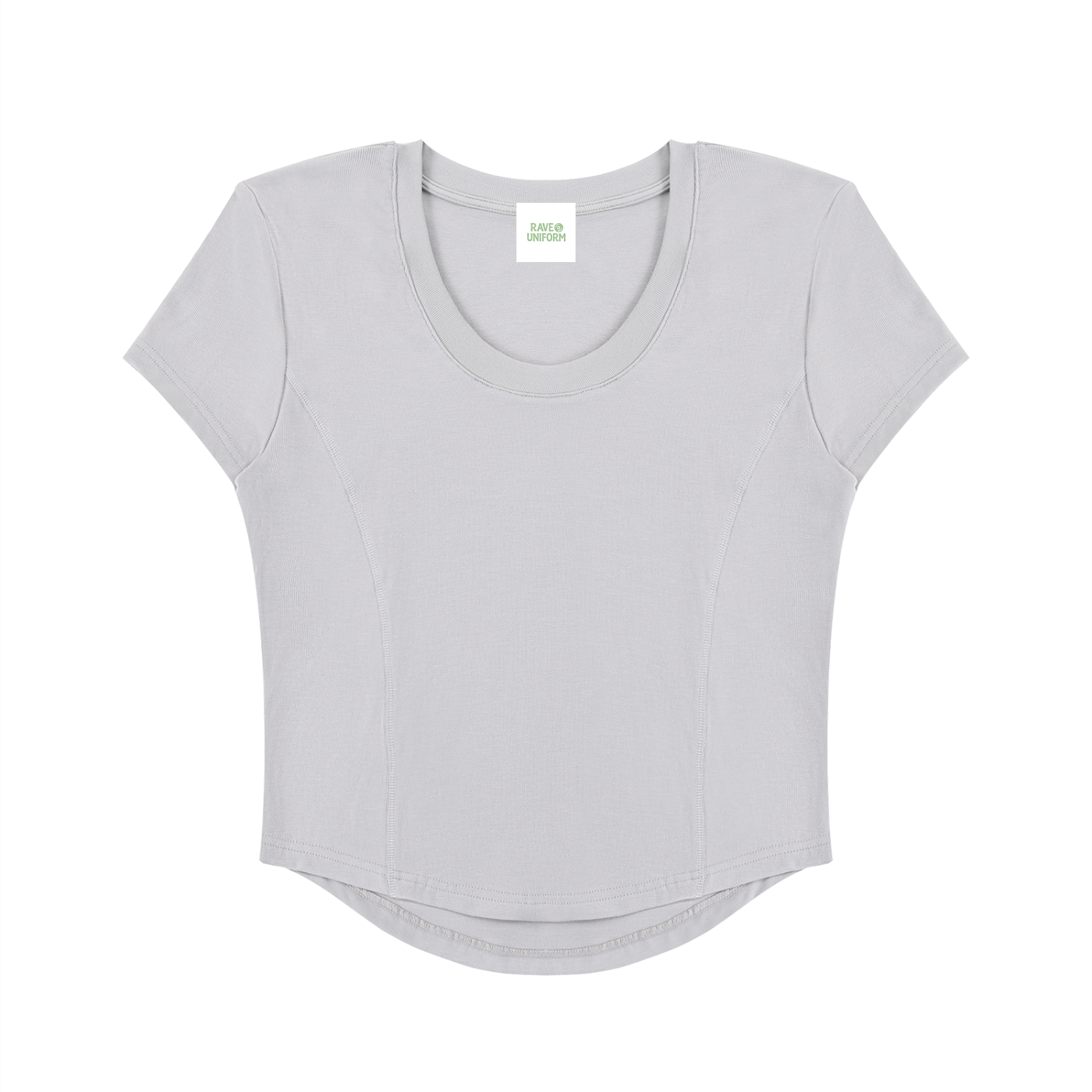 Comfy Paneled Crop T-Shirt - Rave Uniform Detail View