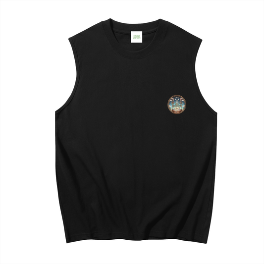 Plant Friends Muscle Tank Top in Black by Rave Uniform