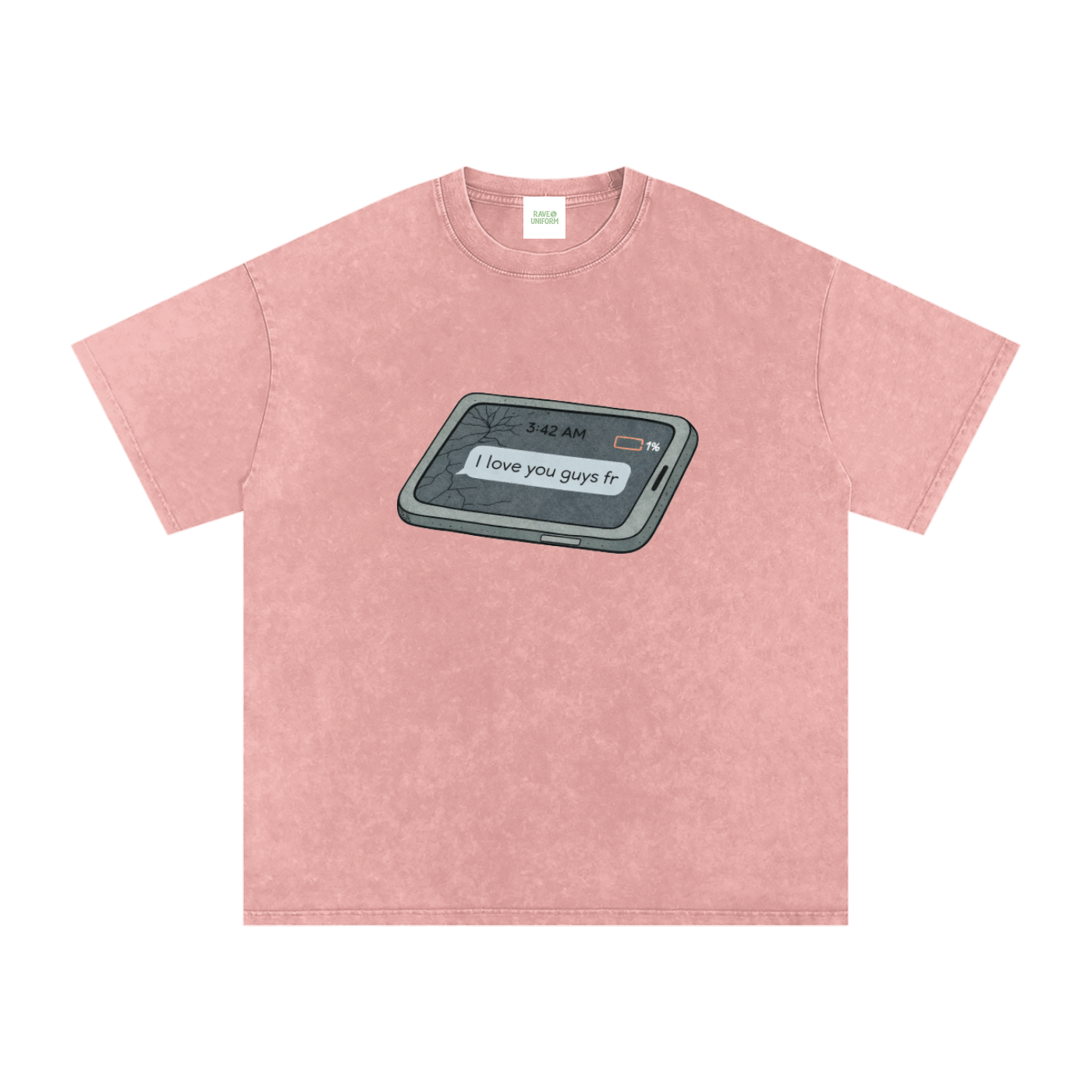 Love U Oversized Vintage T-Shirt - Rave Uniform Detail View