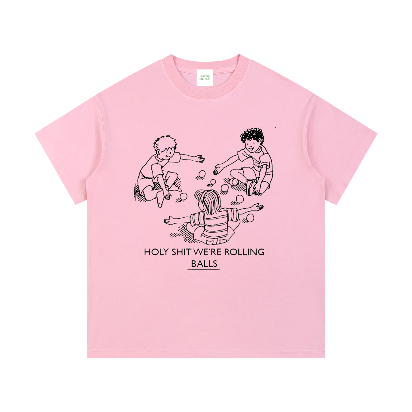 Rolling Balls T-Shirt in Pink by Rave Uniform