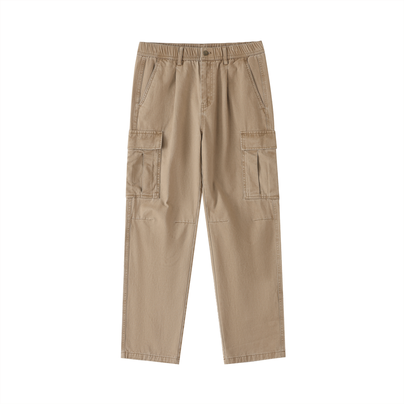 Scrunch Waist Cargo Pants in Brown by Rave Uniform